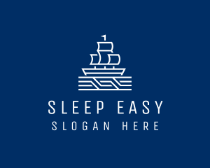 Sailing Ship Boat logo design