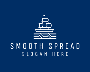 Sailing Ship Boat logo design