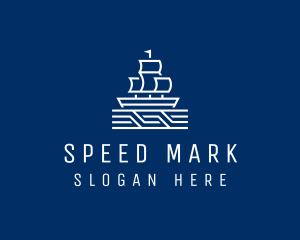 Sailing Ship Boat logo design