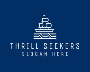 Sailing Ship Boat logo design