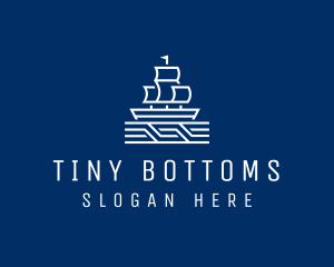 Sailing Ship Boat logo design