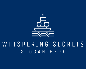 Sailing Ship Boat logo design