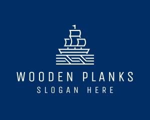 Sailing Ship Boat logo design