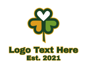 Ireland - Irish Heart Shamrock logo design