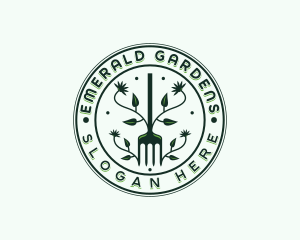 Garden Rake Gardener logo design