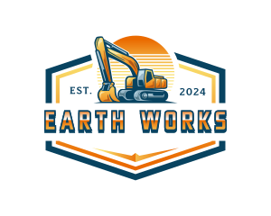 Excavation - Excavation Engineering Machine logo design