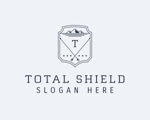 Mountain Arrow Shield logo design