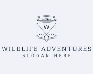 Mountain Arrow Shield logo design