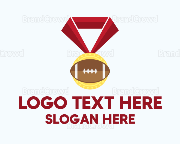 American Football Medal Logo