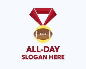 American Football Medal logo design