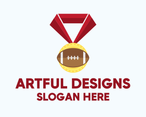 American Football Medal logo design