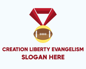 American Football Medal logo design