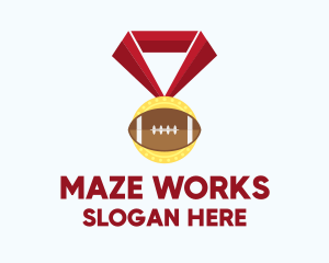 American Football Medal logo design