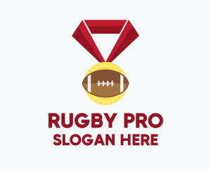 Rugby - American Football Medal logo design
