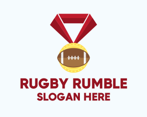 Rugby - American Football Medal logo design