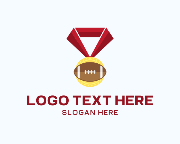 Champion - American Football Medal logo design