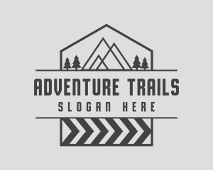 Travel Mountain Hiking logo design