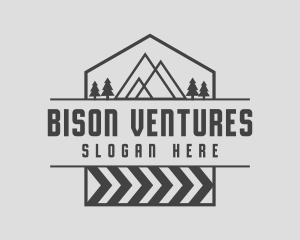 Travel Mountain Hiking logo design