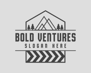 Travel Mountain Hiking logo design