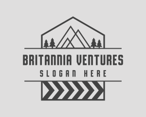 Travel Mountain Hiking logo design