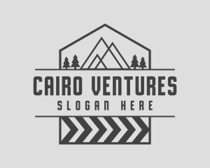 Travel Mountain Hiking logo design