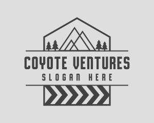 Travel Mountain Hiking logo design