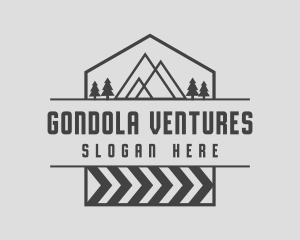 Travel Mountain Hiking logo design