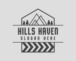 Travel Mountain Hiking logo design