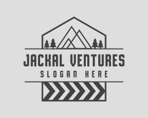 Travel Mountain Hiking logo design