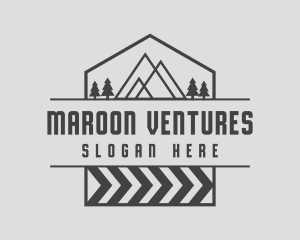 Travel Mountain Hiking logo design