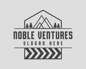 Travel Mountain Hiking logo design