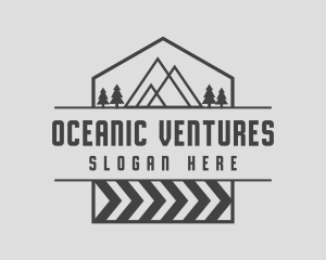 Travel Mountain Hiking logo design