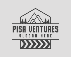 Travel Mountain Hiking logo design