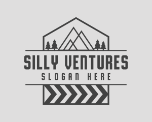 Travel Mountain Hiking logo design