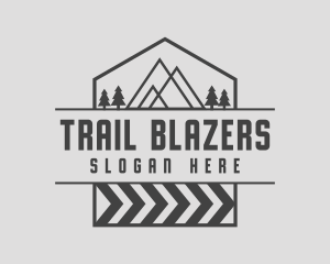 Travel Mountain Hiking logo design