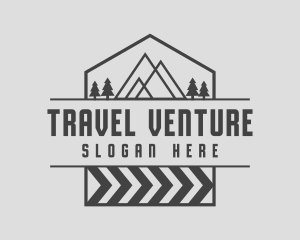 Travel Mountain Hiking logo design