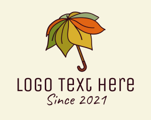 Forestry - Autumn Leaf Umbrella logo design