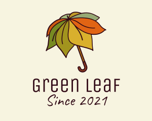 Autumn Leaf Umbrella  logo design