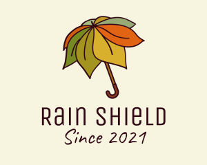 Umbrella - Autumn Leaf Umbrella logo design