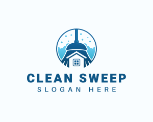 Cleaning Broom Sweep logo design