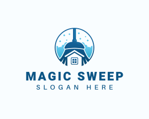 Cleaning Broom Sweep logo design