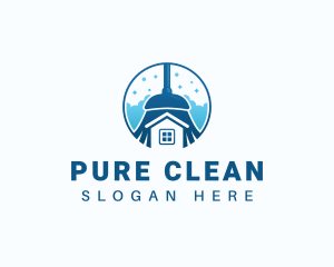 Cleaning Broom Sweep logo design