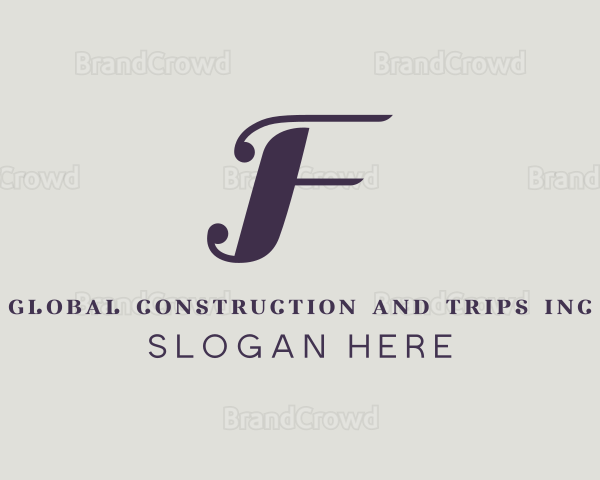 Stylish Brand Letter F Logo