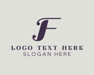 Blog - Stylish Brand Letter F logo design