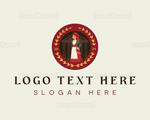 Traditional Greek Dancer Logo