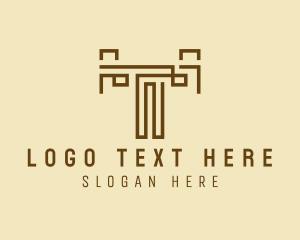 Construction Maze Letter T Logo
