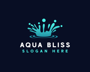 Water Aqua Splash logo design