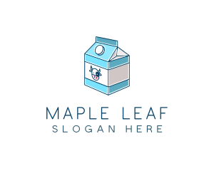 Cow Milk Carton Box logo design