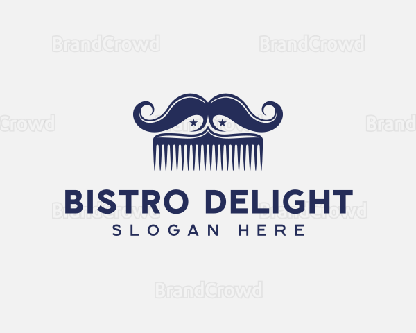 Mustache Grooming Comb Logo