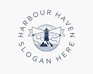 Harbour - Nautical Lighthouse Landmark logo design